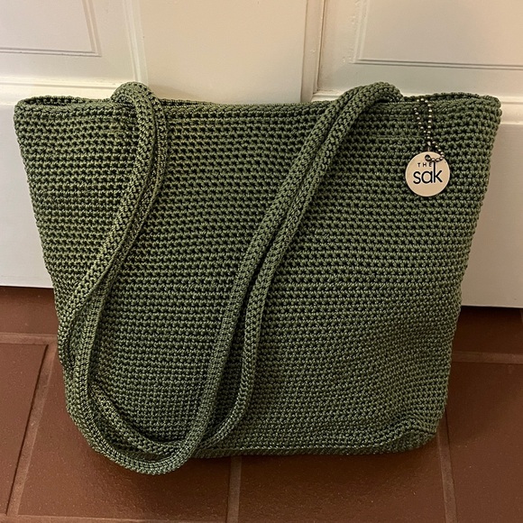 The Sak Forest Green Knit Tote - Picture 1 of 8